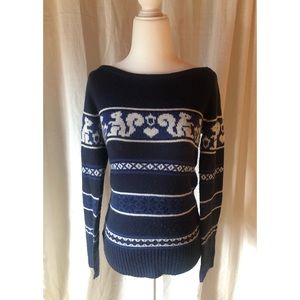 Cute Tildon Squirrel Love Sweater Blue Size M